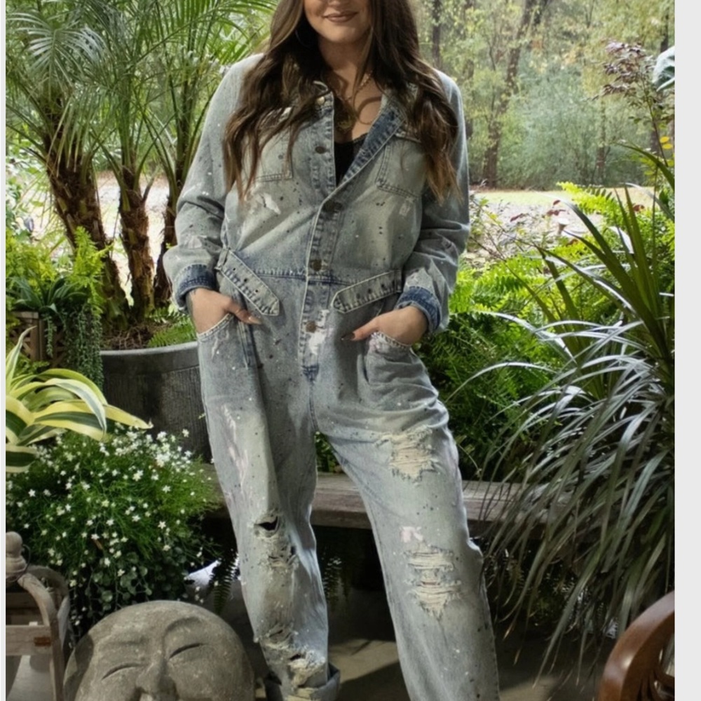 Jaded Gypsy Range Rider Denim Coverall Jumpsuit
